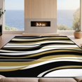 thumbnail image 2 of Design&I 6'x9' Ultra Soft Area Rug, Abstract Undulating Lines Modern Geometric Block Print Style None Fluffy Washable Non Shedding for Guest Room Bedroom Living Room, 2 of 7