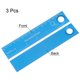 thumbnail image 3 of 3uds Recta Regla 6 Pulgadas Métrica Inglés Sistema Aluminio Aleación Regla Lupa Medición Herramienta para Niños Estudio Aula Oficina, Cielo Azul, 3 of 5