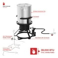 thumbnail image 2 of Nexgrill Turkey Fryer Burner with 30Qt Aluminum Crawfish Boiler Pot & Strainer for Poultry, Seafood, and More, 38,000 BTU Propane Deep Fryer Burner, CSA Approved Design with Included Hook - 840-0005, 2 of 8
