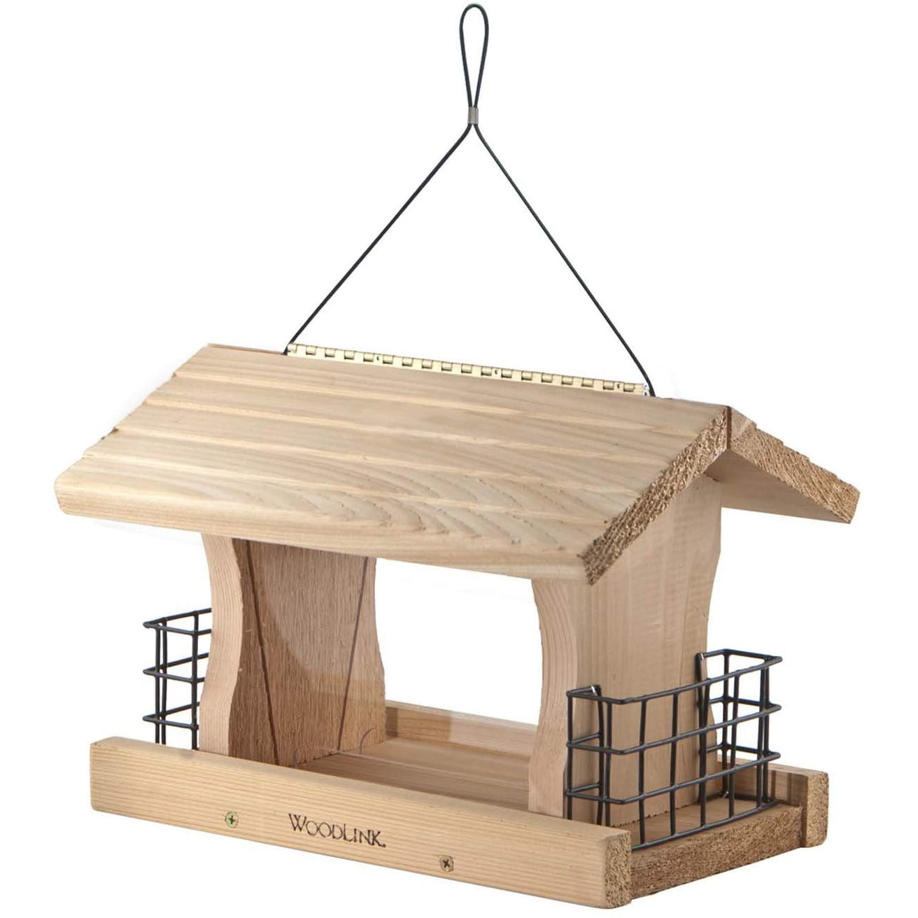 Woodlink Deluxe Cedar Wood Hanging Bird Feeder with Cable & Suet Cages