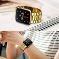 thumbnail image 6 of Fitlink Stainless Steel Metal Band for Apple Watch 45/44/42/41/40/38mm, Apple Watch Band Bracelet for Apple Watch Series 7 Apple Watch Series 6 Apple Watch Series 5/4/3/2/1(Gold-42mm/44mm), 6 of 6