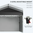 thumbnail image 5 of 10' x 10' Black Pop Up Canopy Tent with 3 Sidewalls, Leg Weight Bags & Carry Bag, Height Adjustable Instant Party Tent Event Shelter Gazebo for Garden & Patio, 5 of 8