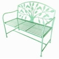 thumbnail image 3 of Hi-Line Gift Ltd 78683-BG Blue Metal Garden Bench Tree Pattern, 3 of 4