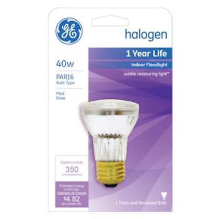 - GE 40PAR16/FL-CD1/6 40W 120V Glass Halogen Reflector Flood Light
