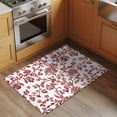 thumbnail image 3 of 2x3 Door Mat Rug, Red Boho Flower Non-Skid Rubber Backing Large Rectangle Rugs - Living Room Bedroom Home Office, Vintage Paisley Farmhouse Pattern Indoor Floor Mat Carpets Washable Rug, 3 of 9