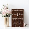 thumbnail image 3 of Unplugged Wedding Sign Pick A Seat Not A Side Welcome Sign, Rustic Country Wedding Entrance (Brown, 16 * 24 inch), 3 of 7