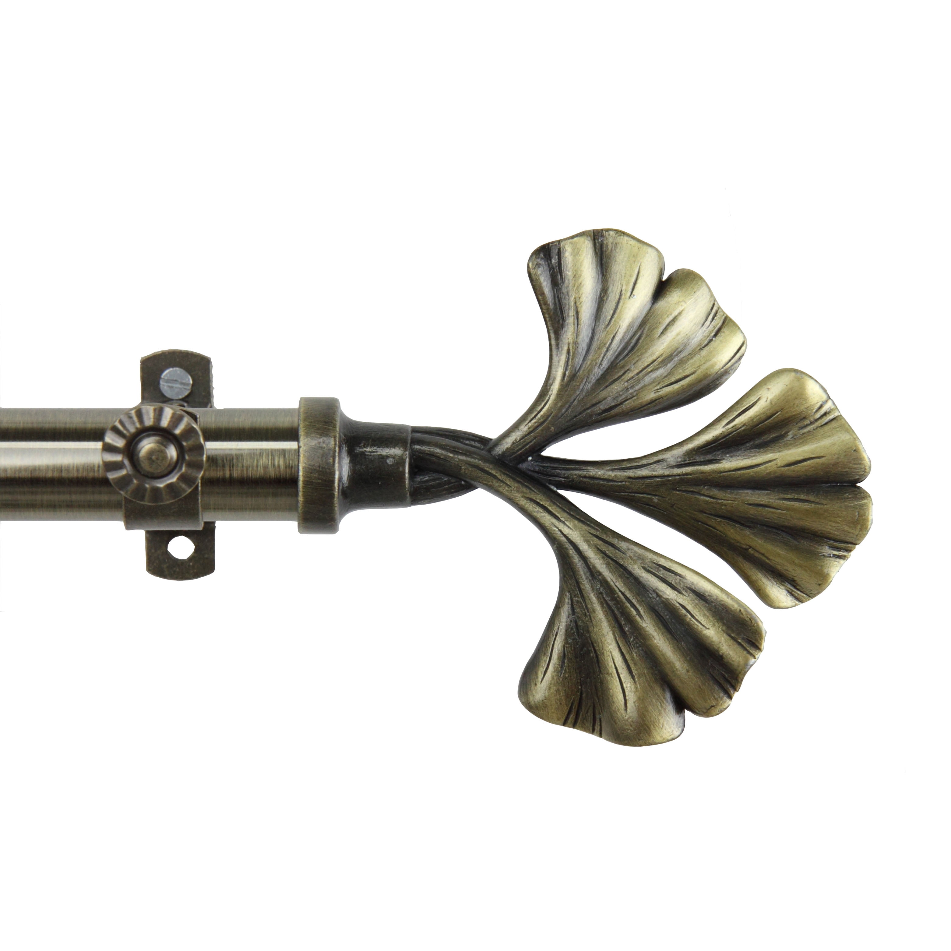 Florence 13/16 inch dia. Curtain Rod 28-48" - Antique Brass