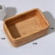 thumbnail image 3 of Hand-Woven Rattan Wicker Basket Fruit Tea Snack Bread Basket Cosmetic Rectangular Storage Box Househ, 3 of 5