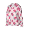 thumbnail image 2 of Fotbe Floral Strawberr Men's Women's UPF 50+ Sun Protection Jacket Hooded Cooling Shirt with Pockets Hiking Outdoor Performance-Small, 2 of 9