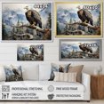 thumbnail image 4 of Designart western framed wall art decor, Western framed wall Art, Echoes of the Eagle in the Western Canyon I , Extra large Southwestern Gold framed wall art, 20x12 inches Gold Frame, 4 of 5