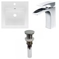 thumbnail image 1 of American Imaginations 16.5-in. W 1 Hole Ceramic Top Set In White Color - Drain Incl. AI-32955, 1 of 1