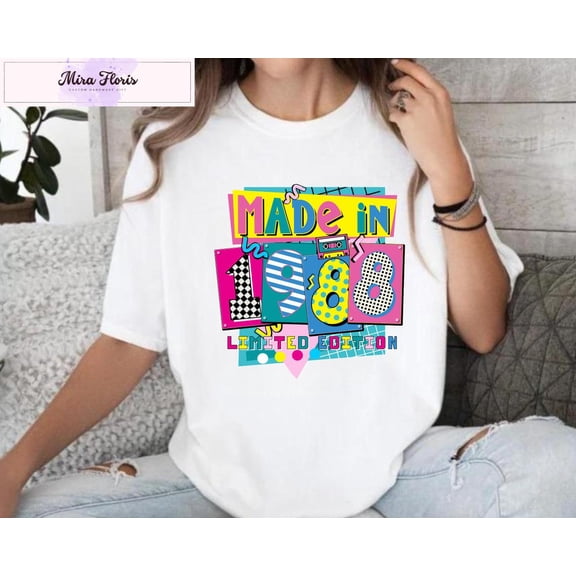 Tee Clo 37Th Birthday Shirt, Made In 1988 Limited Edition Tee All Size S-5XL, Full Size S-5XL