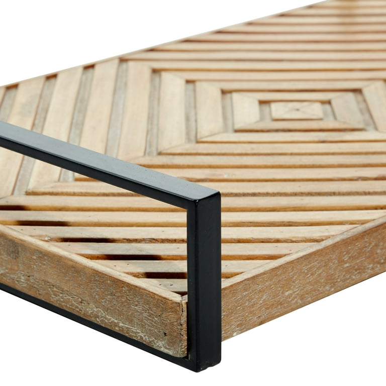 19 X 12 Brown Wood Tray Set 19 X 12 Brown Wood Tray Set