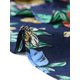 thumbnail image 5 of Vestido a media pierna con volantes y volantes en el cuello en V con correa de espagueti floral para mujer Azul marino S, 5 of 5