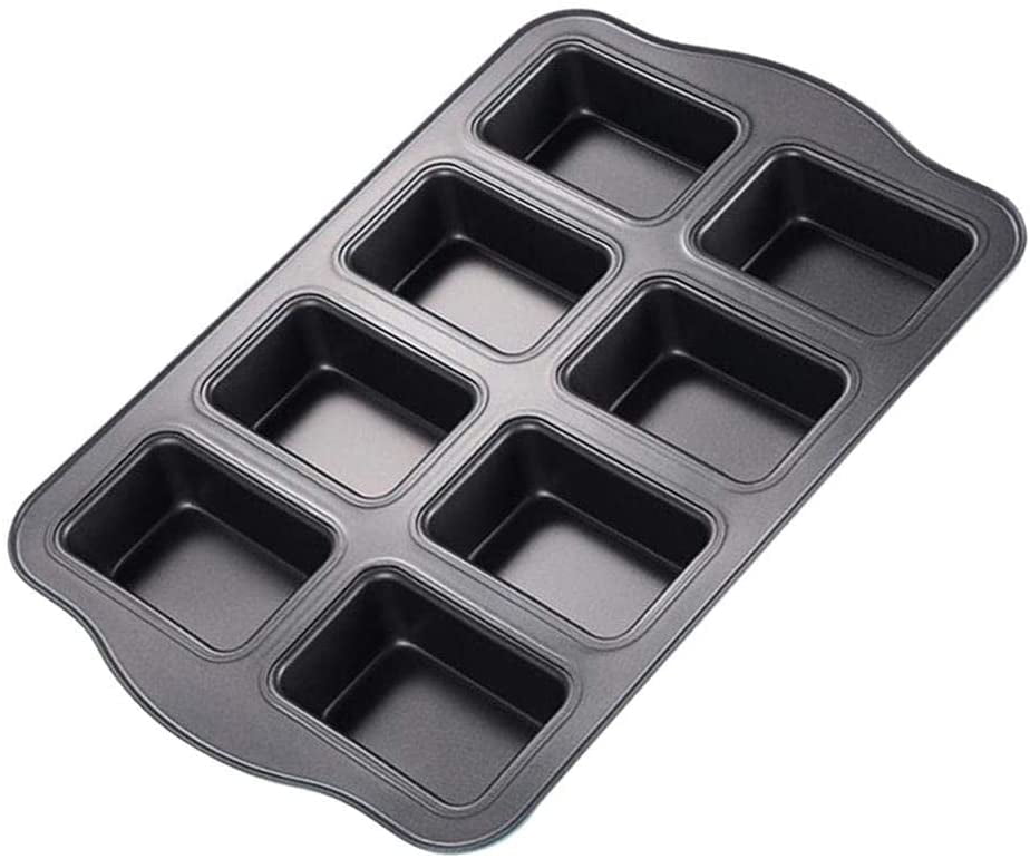 Langtuo Baking Mini Loaf Pan 8Cavity NonStick Breads Pan for Oven and