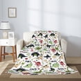 thumbnail image 2 of Sikiie Dinosaur Cozy Flannel Fleece Throw Blanket: Lightweight & Thick for All Seasons - Perfect for Women, Men, & Kids"50"x40", 2 of 6