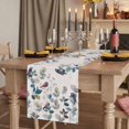 thumbnail image 2 of Eucalyptus Leaves 90 Inch Table Runner, Retro Farmhouse Botanical Floral Birds Farmhouse Dresser Scarf Cotton & Linen Tablerunner for Dining/Kitchen Island/Holiday Party Décor 13" x 90", 2 of 9