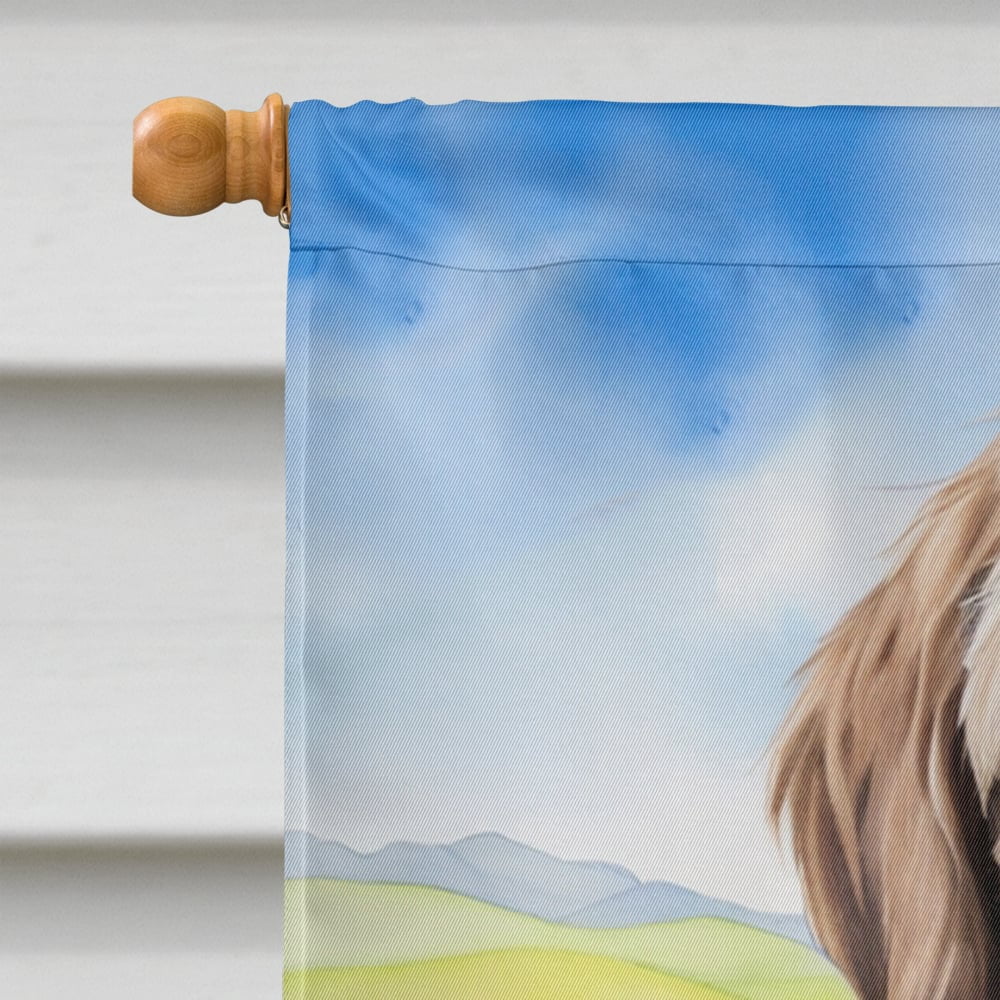 Wirehaired Pointing Griffon Easter Egg Hunt House Flag 28 in x 40 in