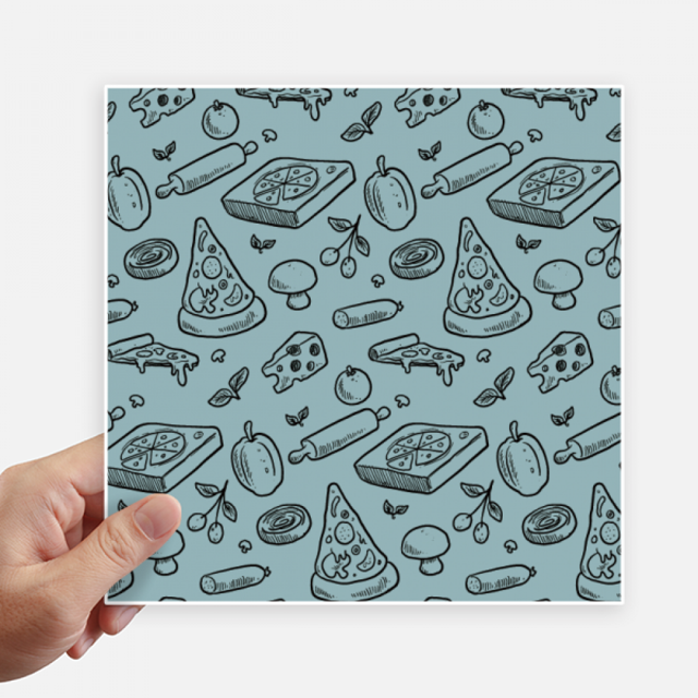 Cheese Mushroom Pizza Food Sticker Tags Sticker Sticker Autocollant Ordinateur Portable Autocollant