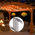thumbnail image 4 of de 6 ganchos de 2 x 6 ganchos para patio Las perchas de acero con recubrimiento en polvo marrón se pueden usar fácilmente para cercas de vinilo, luces colgantes para interiores y exteriores,, 4 of 4