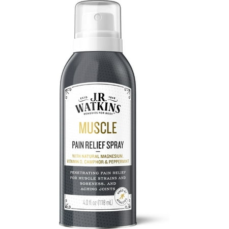 3 Pack - J.R. Watkins MUSCLE Magnesium Pain Relief 360 Spray 4 fl oz (118 mL) 1 ea