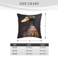 thumbnail image 4 of Fotbe Graffiti Cool Duck Pattern Velvet Decorative Throw Pillow Covers with Elegant Piping, Soft Plush Cushion Cover for Sofa, Bed, Car, Office-18"x18", 4 of 8