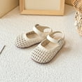 thumbnail image 5 of Toddler Sandals Girls Girls Flat Sandals Girls Sandals For Toddler And Kids Summer Breathable Weaved Mary Jane Shoes Casual Hollow Out Design Comfortable Daily Wear, 5 of 7