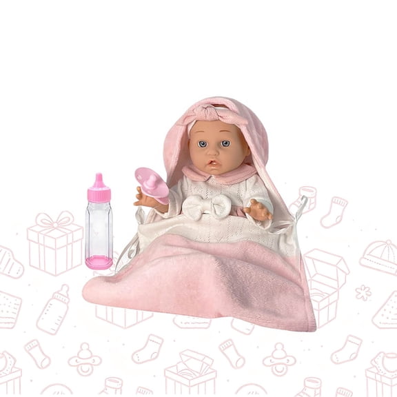 KOYPTL 12 Inch Simulation Reborn Baby Dolls for Toddlers Girls 2-3-6 Years Old,Realistic Newborn Baby Doll Set with Accessories for Kids 12-16-18 Months Christmas Birthday Holiday Gift Pretend Play