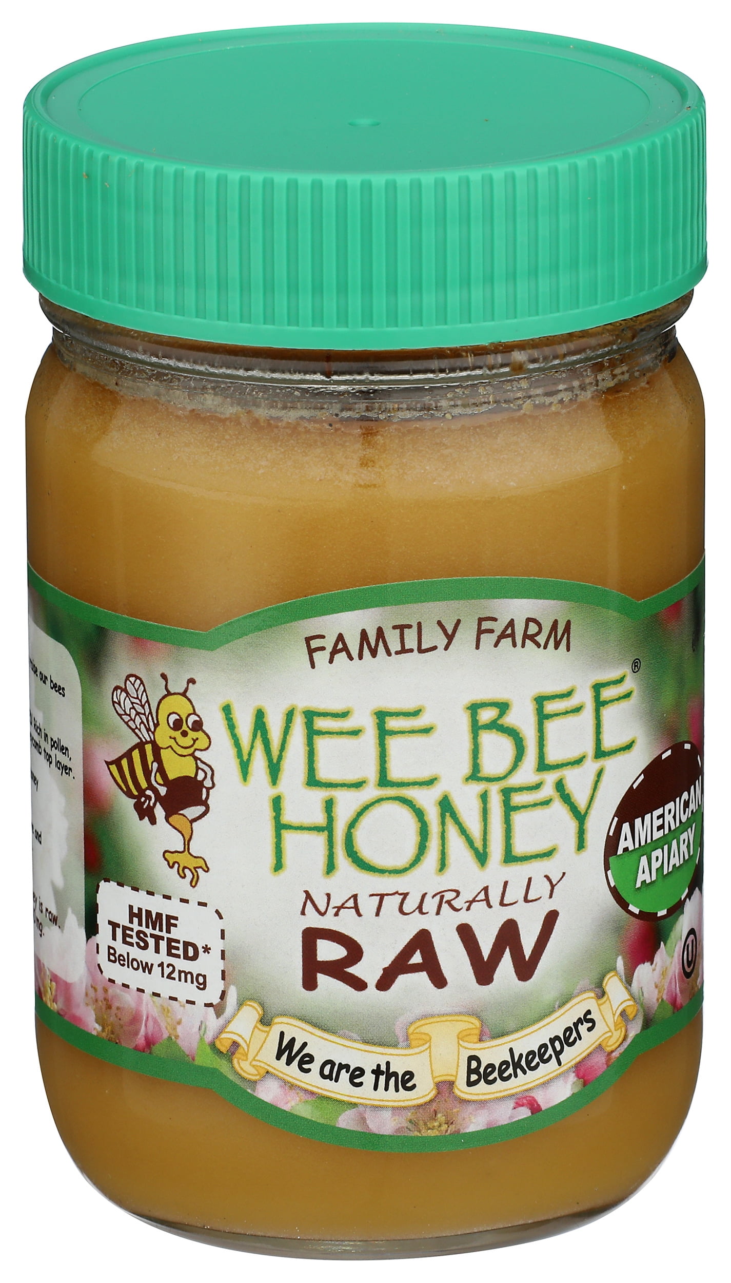 Pack of 12, Wee Bee Natural Raw Honey, 16 oz