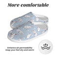 thumbnail image 6 of Daiia Rabbit Is Eating Carrots Print Women’s Fuzzy Slippers Memory Foam Lightweight House Shoes Cozy Loafer Flannel House Shoes-39/40, 6 of 7