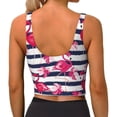 thumbnail image 4 of Picia Flamingos Sports Bra for Women,Padded Strappy Sports Bras Medium Support Yoga Bra with Removable Cups,Running Yoga Bra-XX-Large, 4 of 9