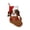 Multicolor559, variant on Tuvgenk Brown Dog Christmas Stocking, 17.7 inch Cartoon Puppy Xmas Stocking with Santa Hat, Bone Shape Pet Holiday Decor for Fireplace Mantel Tree