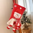 thumbnail image 4 of Sijiali Christmas Stockings Snowman Santa Claus Character Ornamental Large Capacity Knitted Xmas Stocking Children Gift, 4 of 10