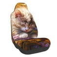 thumbnail image 1 of Wukai Cute Cat Sunflower Full Set Car Seat Covers with Soft Padding Universal Auto Front Seats Protector and Cushion Mat, 1 of 5