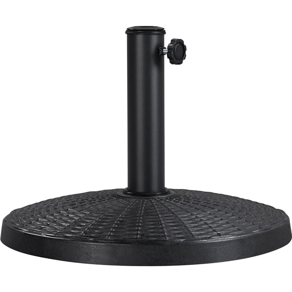 Alden Design 23lbs Metal Patio Market Umbrella Base for Outdoors, Black
