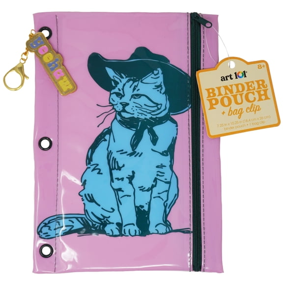 Art 101 Wild West Binder Pouch with Fun Bag Charm