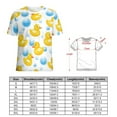 thumbnail image 2 of Rubber Duck Bubble Pattern-1 Womens Tops Women's Fashion Casual Short Sleeve Flower Print Round Neck Pullover Top Blouse, 2 of 6