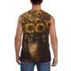 thumbnail image 4 of Balery Rustic Sunflower Bouquet Camisetas sin mangas para hombre, absorbe la humedad y protege contra el mal olor.-Large, 4 of 7