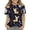 #A03-Black, variant on Girls Tshirts Crewneck Deer Grahic Tshirt Short Sleeve Tshirts Toddler Summer Fashion Cotton Tee Tops Girls