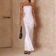 thumbnail image 5 of Vestidos de Fiesta Elegantes ajustado para mujer con hombros descubiertos y espalda descubierta ropa de fiesta elegante Cgtredaw Blanco T XL para Mujer, 5 of 7