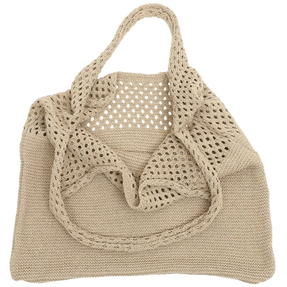 STRANDCHIC Beach Bags For Women Tote Bag Khaki Polyester 1Pack 22X15In