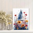 thumbnail image 2 of Qisvanset Framed Canvas Wall Art 12x16 Inch Floral Sailboat Nautical Nursery Girl Room Wall Decor, 2 of 5