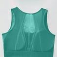 thumbnail image 4 of GUZOM Women's Front Zipper Sports Bra, Racerback Mesh Panel, Moisture Wicking, Medium Impact, Free Size (Fits S-L) - Green, 4 of 6