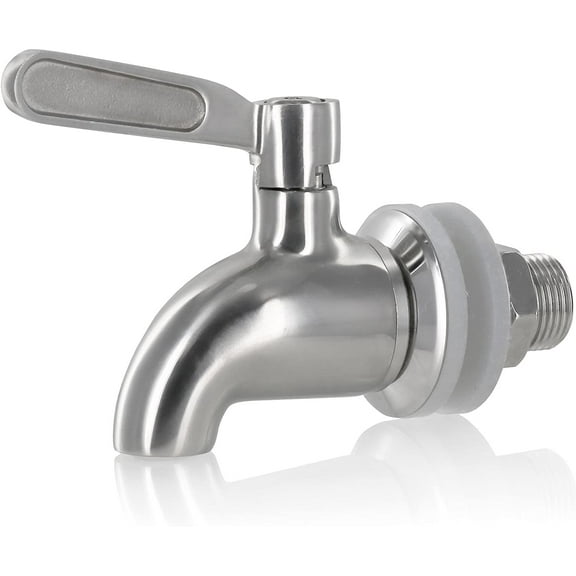 Yirtree Updated More Durable Beverage Dispenser Replacement Spigot,Stainless Steel Polished Finished, Water Dispenser Replacement Faucet Dispenser Wine Barrel Faucet Juice Tap