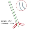 thumbnail image 3 of Qiaoxi Tringles Outils Kit de Réparation de Grêle Acier Inoxydable Sans Peinture Extracteur de Retrait de Bosses pour Porte Dings Réparation de Grêle (8 Pcs), 3 of 8