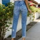 thumbnail image 3 of Vaqueros bootcut elásticos para mujer: cómodos pantalones vaqueros acampanados para el día a día, 3 of 7