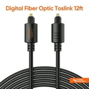 CableCreation 12FT Digital Fiber Optical Toslink Cable Gold Plated for Home Theater, Sound Bar, TV, PS4, Xbox, VD/CD player,B