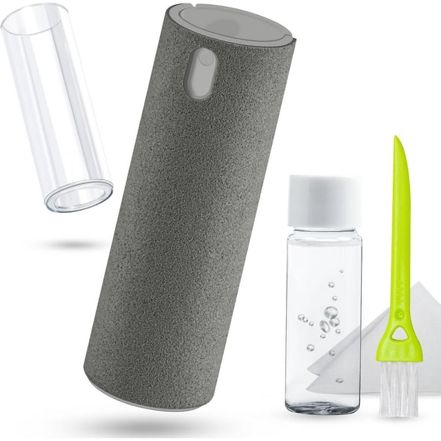 walrfid Touchscreen Mist Cleaner, Car Screen Cleaner 2 in 1 Spray, for All Cell Phones, Laptop, Tablet LED Screens, Computer, iPad, iPhone, MacBook Pro, Eyeglass, Tablet, Monitor, TV, PC - Grey