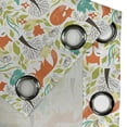 thumbnail image 3 of Ambesonne Animal Grommet Curtain Single Panel, Wild Fox Wolf Flower, 50"x60", Orange Green and Blue, 3 of 5
