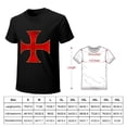 thumbnail image 2 of Knights Templar Suave Men's Cotton Short Sleeve HD Print Tee for Casual T-Shirt Crew Neck Top Black 2XL, 2 of 7